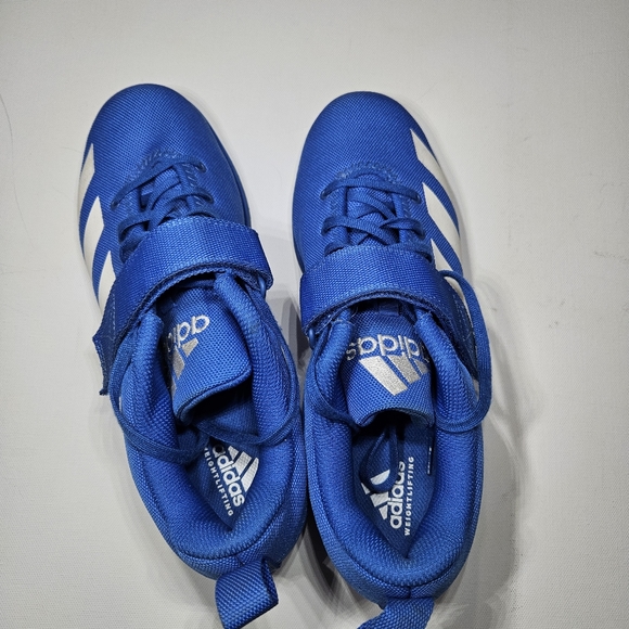 Adidas Powerlift 4 Mens 10 Blue White Mens Weightlifting Shoes BC0345 - Picture 2 of 6